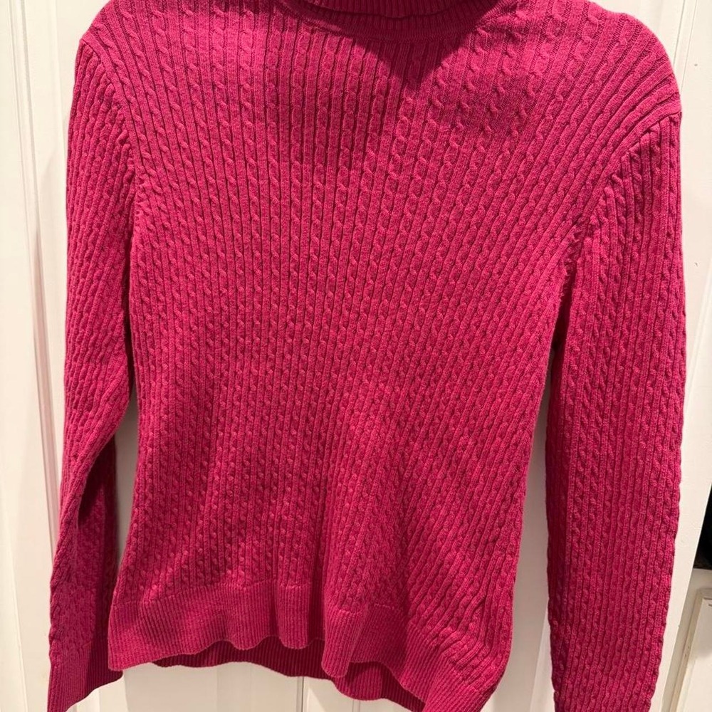 Jeanne Pierre pink sweater- turtleneck